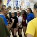 The Rudolf Steiner volleyball team listens to their coach on Monday. Daniel Brenner I AnnArbor.com